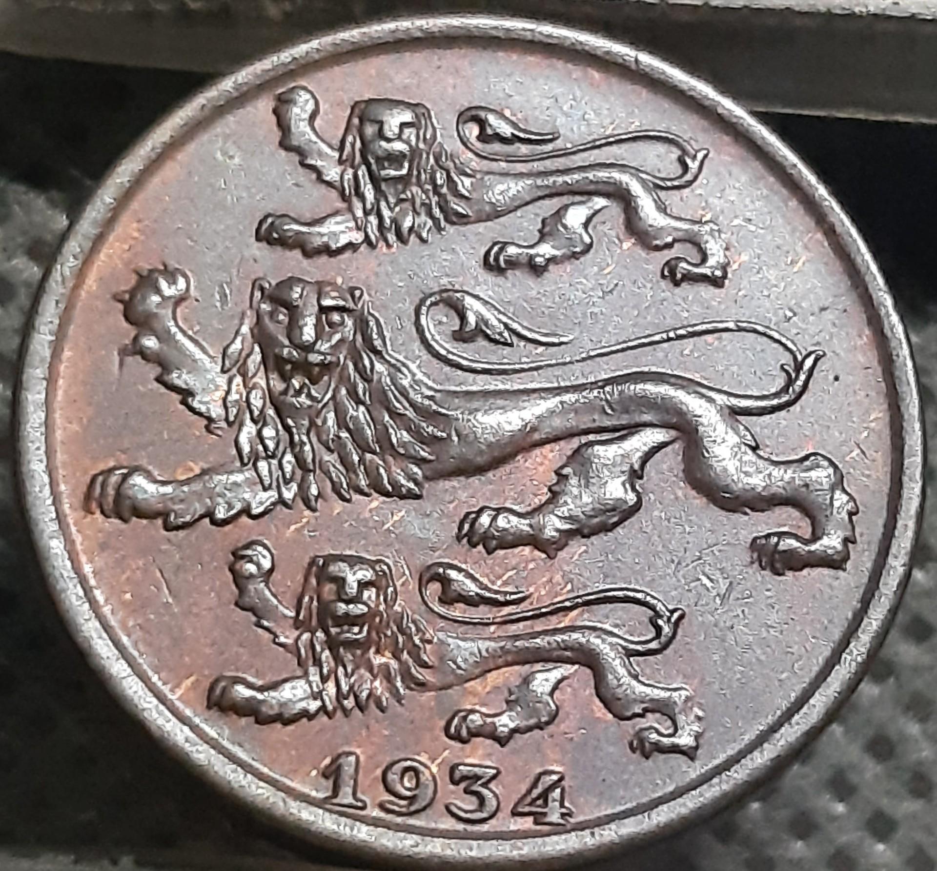 Estija 2 Sentai 1934 KM#15 Bronza (1760)