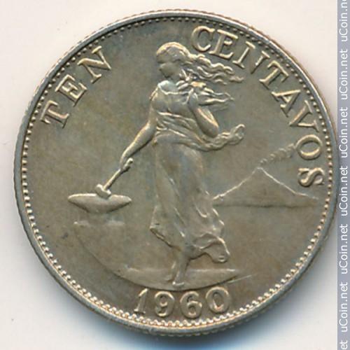 10 sentavų Filipinai 1960m.