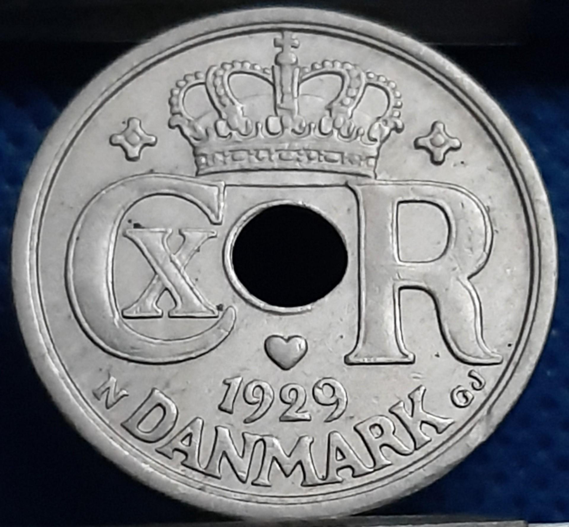 Danija 25 Erės 1929 KM#823 (1780)