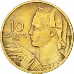 10 dinarų Jugoslavija 1955