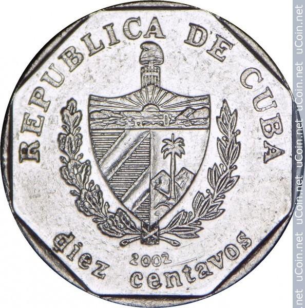 10 sentavų Kuba 2002m.