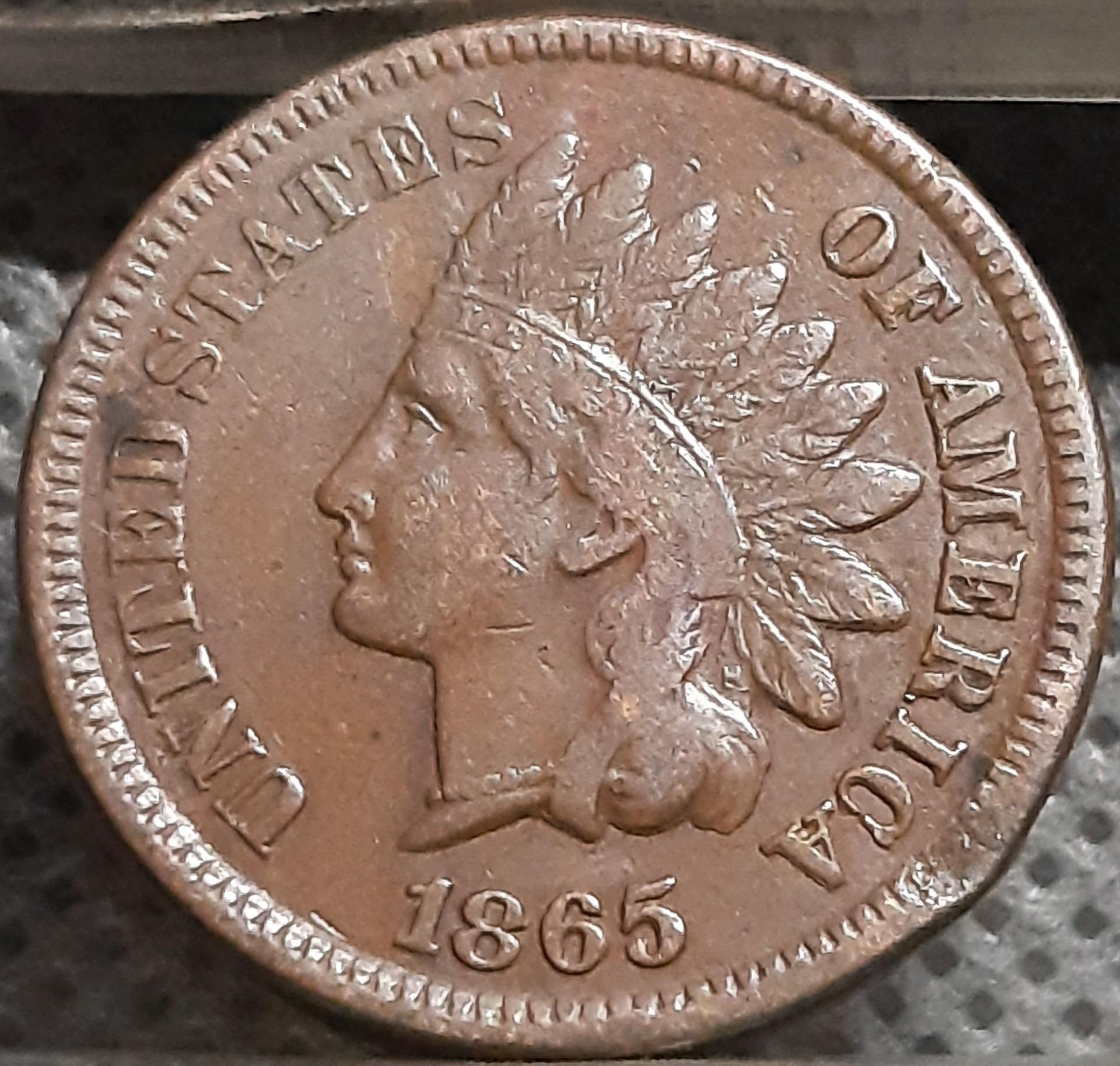 JAV 1 Centas 1865 KM#90a Bronza (1839)