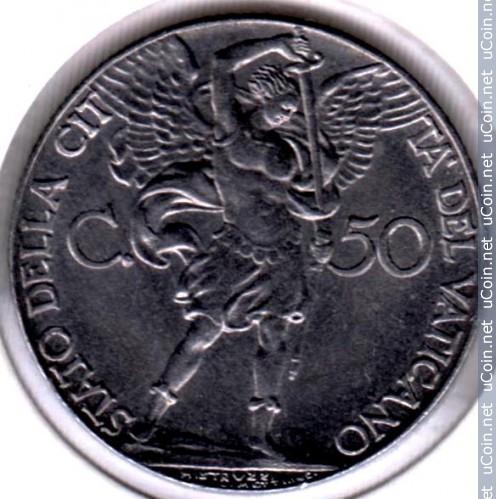 50 čentezimų  Vatikanas 1941m.