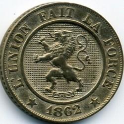 10 santimų Belgija 1862m.