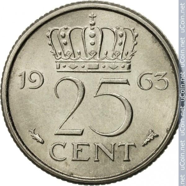 25 centai Nyderlandai 1963m.