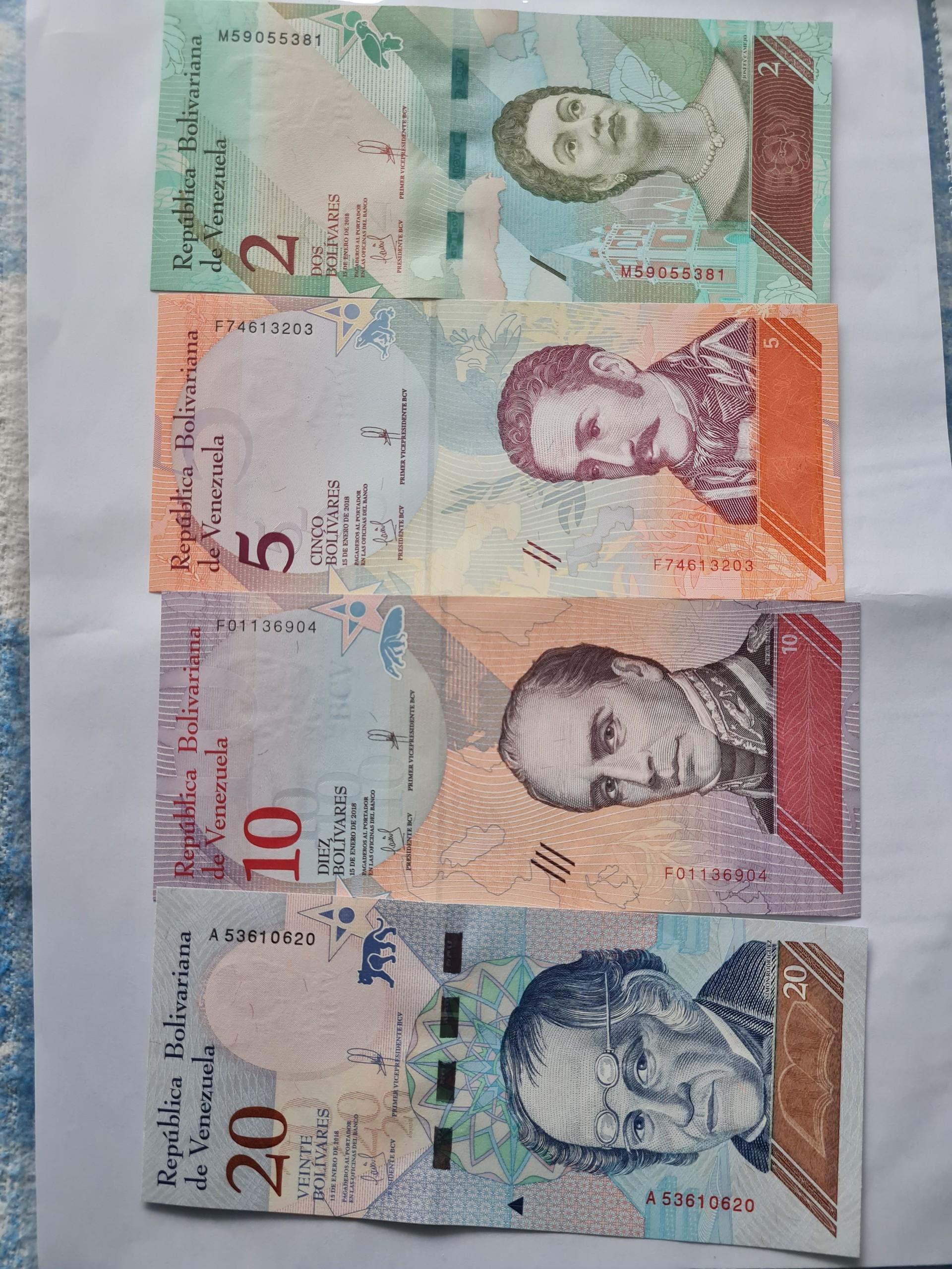 Venesuela 4 banknotai UNC