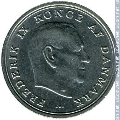 1 krona Danija 1970m.