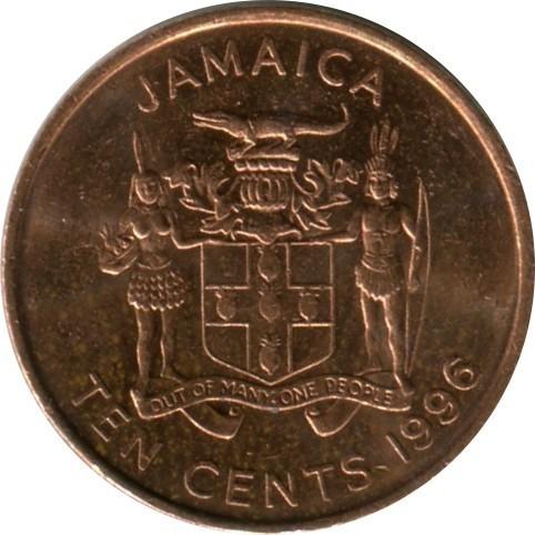 10 centų, Jamaika 1996m.