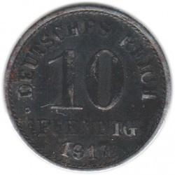 10 pfenigų, Vokietijos imperija, 1918m.