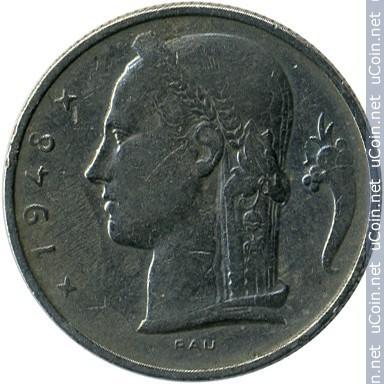 5 frankai, Belgija, 1948m.