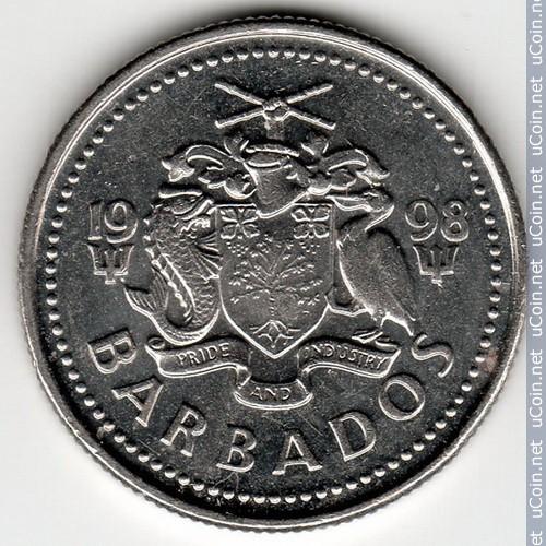 10 centų, Barbadosas, 1998m.