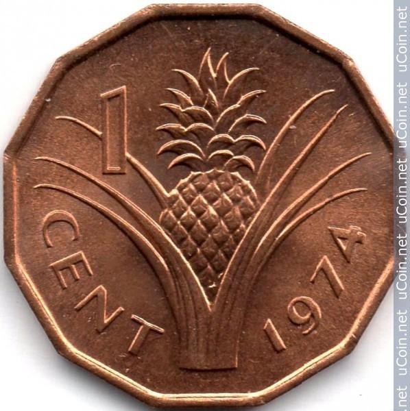 1 centas, Svazilendas, 1974m.