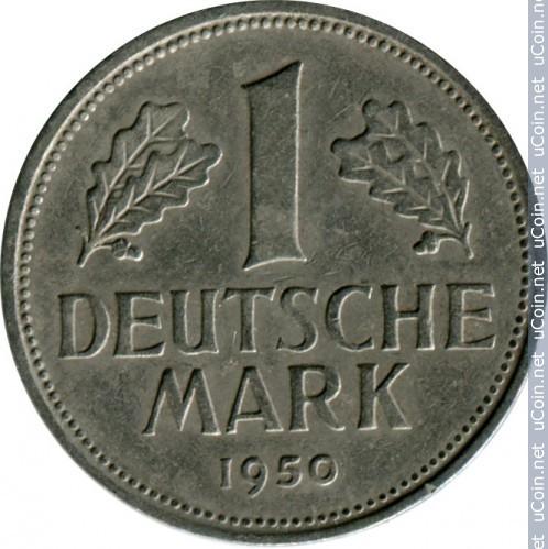 1 markė, VFR, 1950m. J