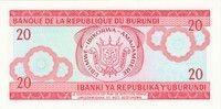 20 Frankų Burundi, 1977 - 2007m.m.