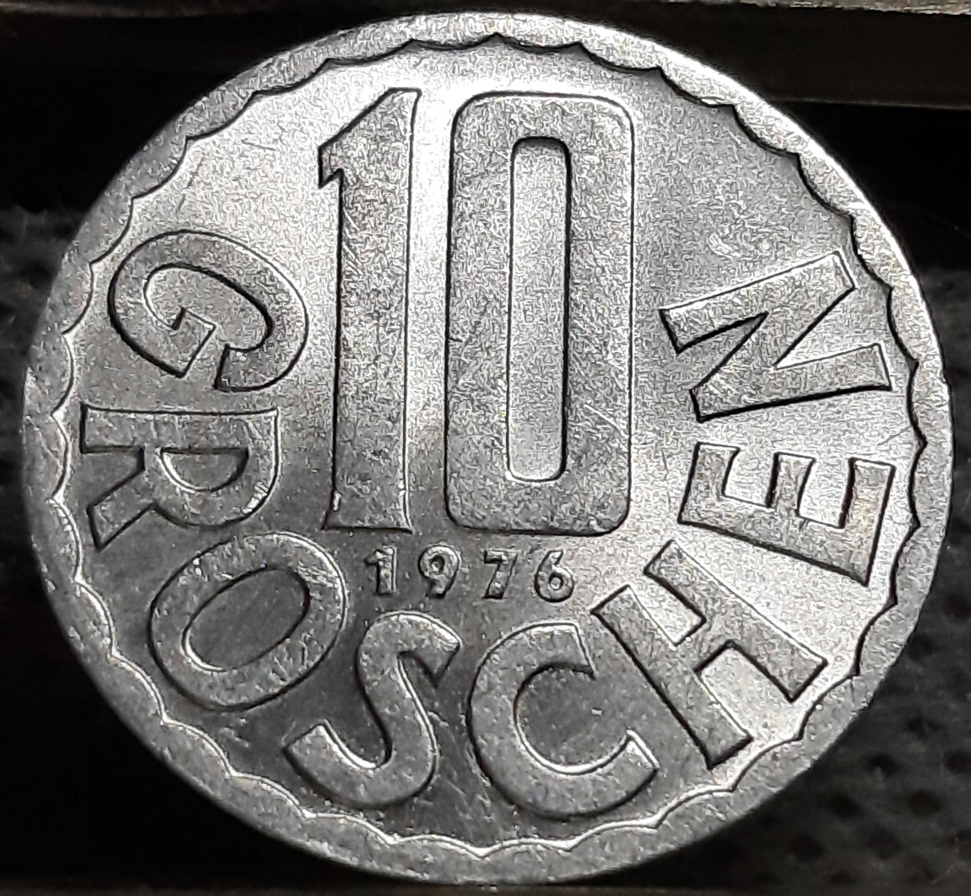 Austrija 10 Grošenų 1976 KM#2878 Aliuminis (1952)