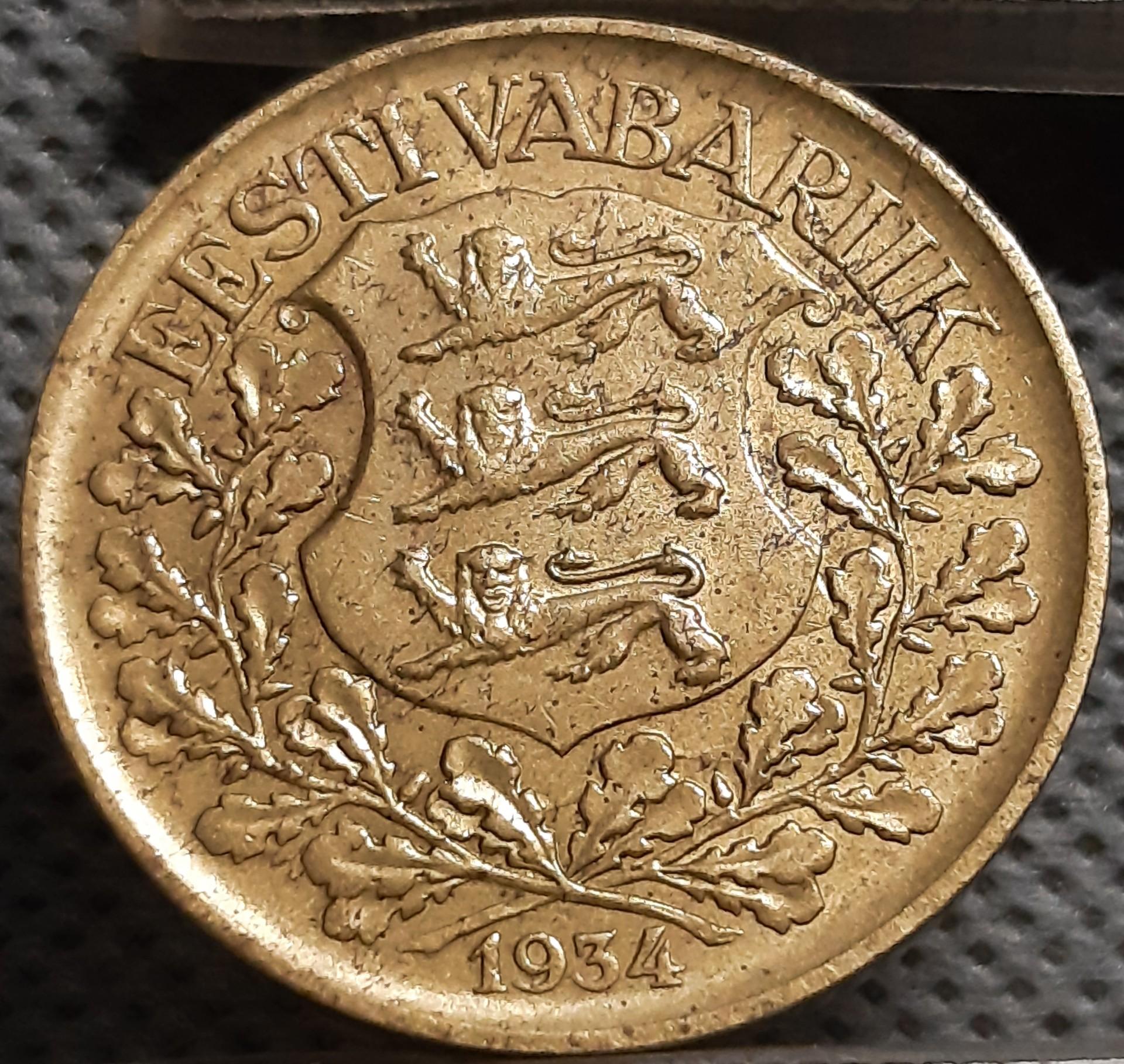 Estija 1 Krona 1934 KM#16 (1964)