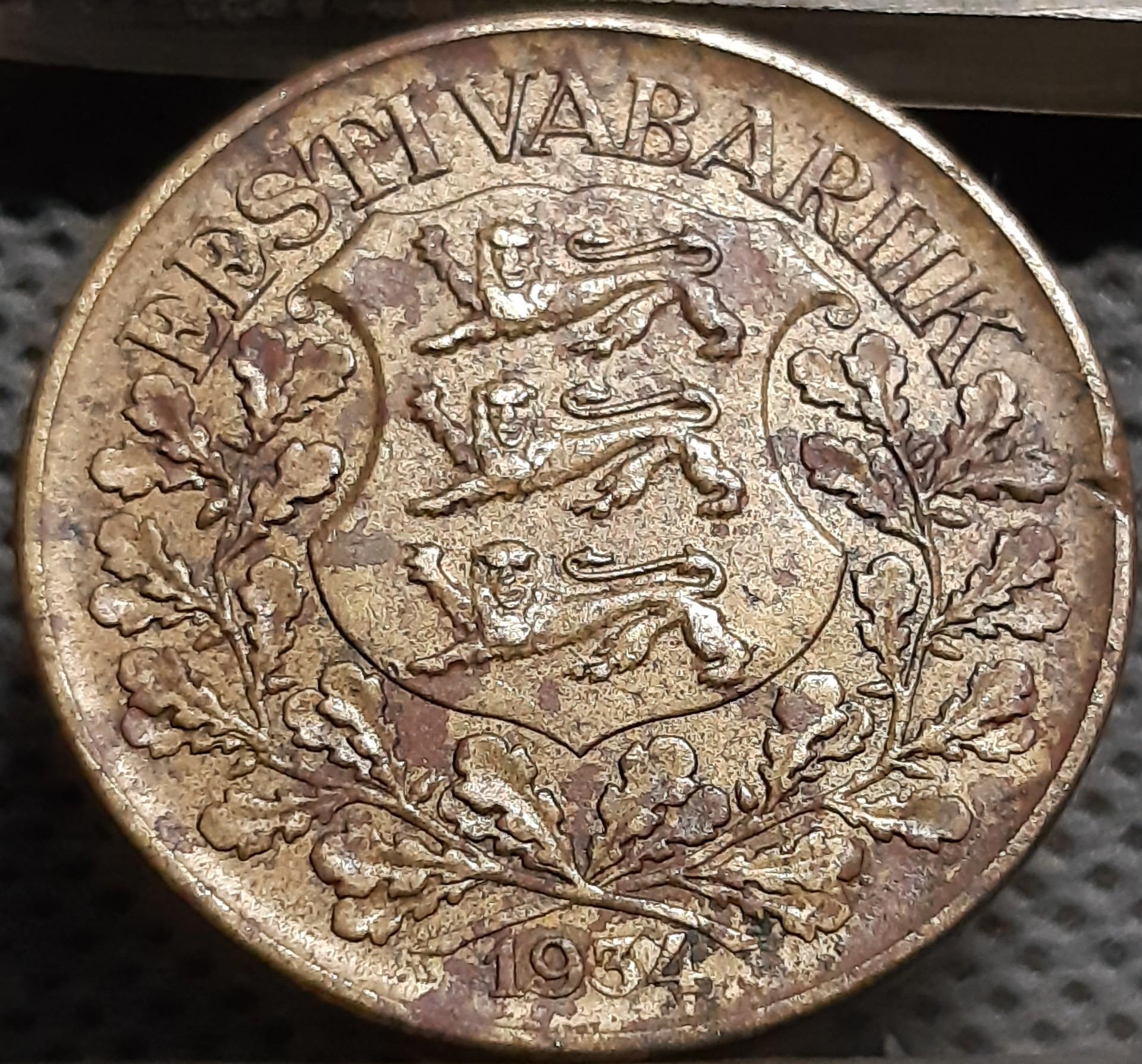 Estija 1 Krona 1934 KM#16 (1966)