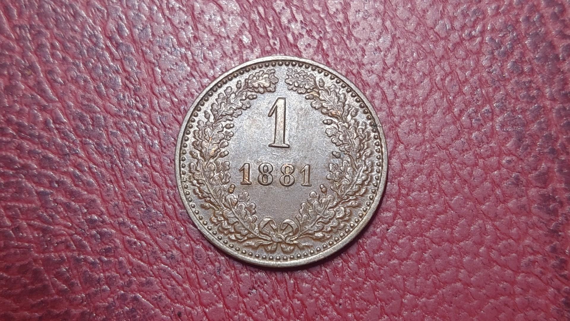 Austrija 1 kreiceris, 1881 KM# 2186