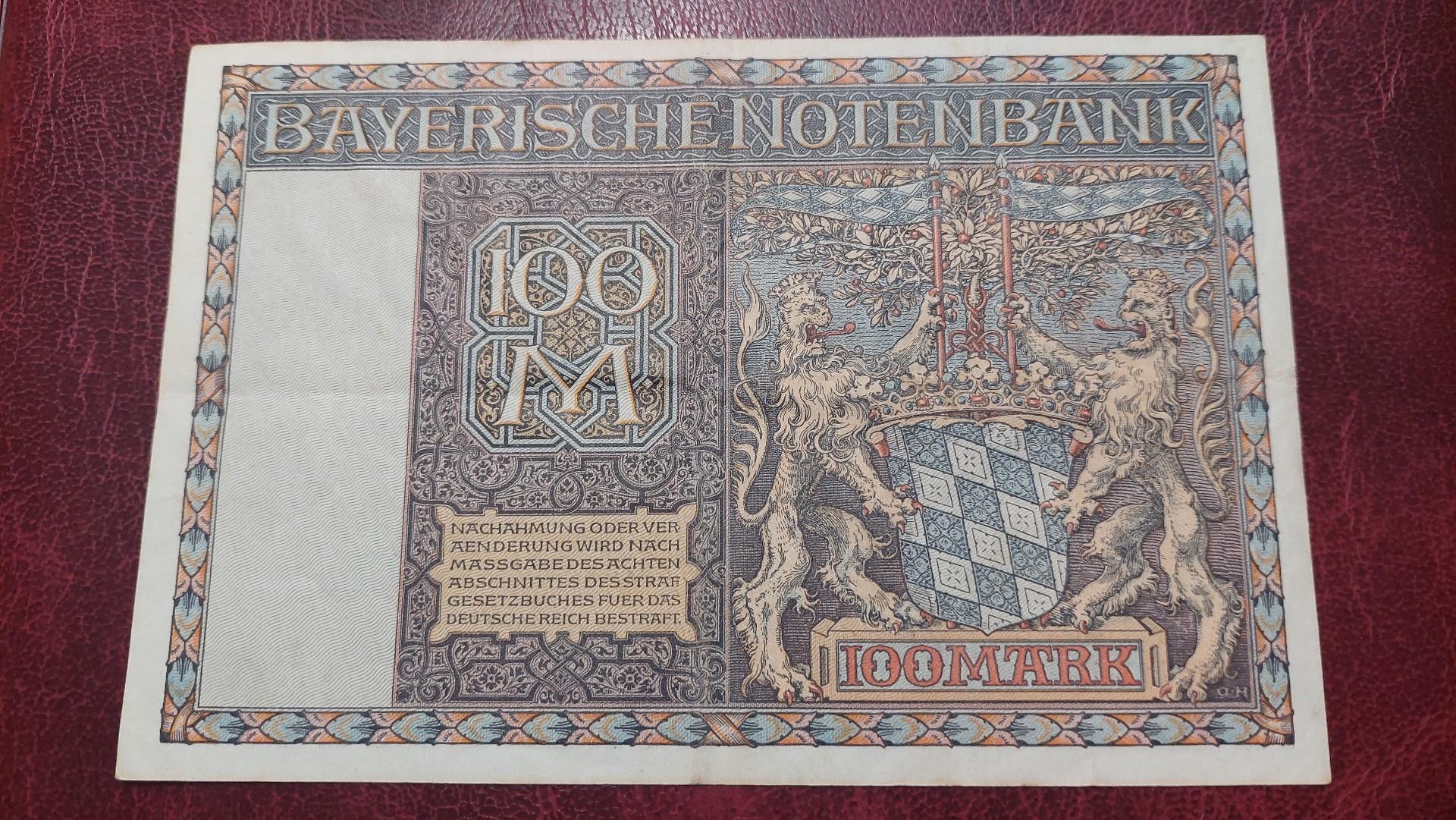 100 Mark 1922.01.01 München Notgeld Vokietija