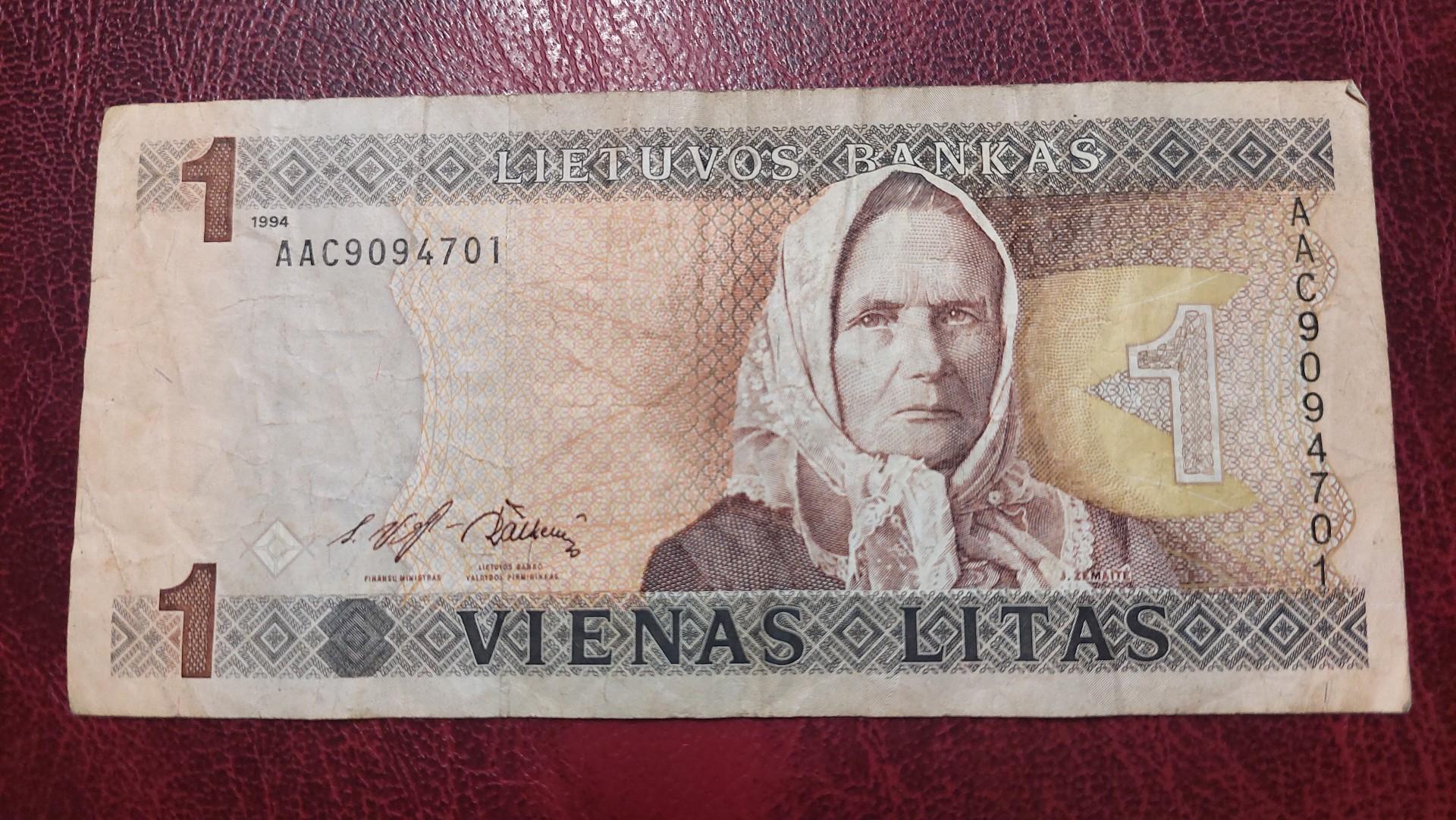 1 Litas 1994.03.01 Lietuva P-53a