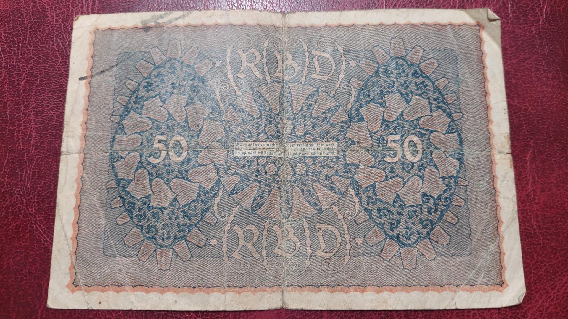 50 Mark 1919.06.24 Vokietija P-66a.1