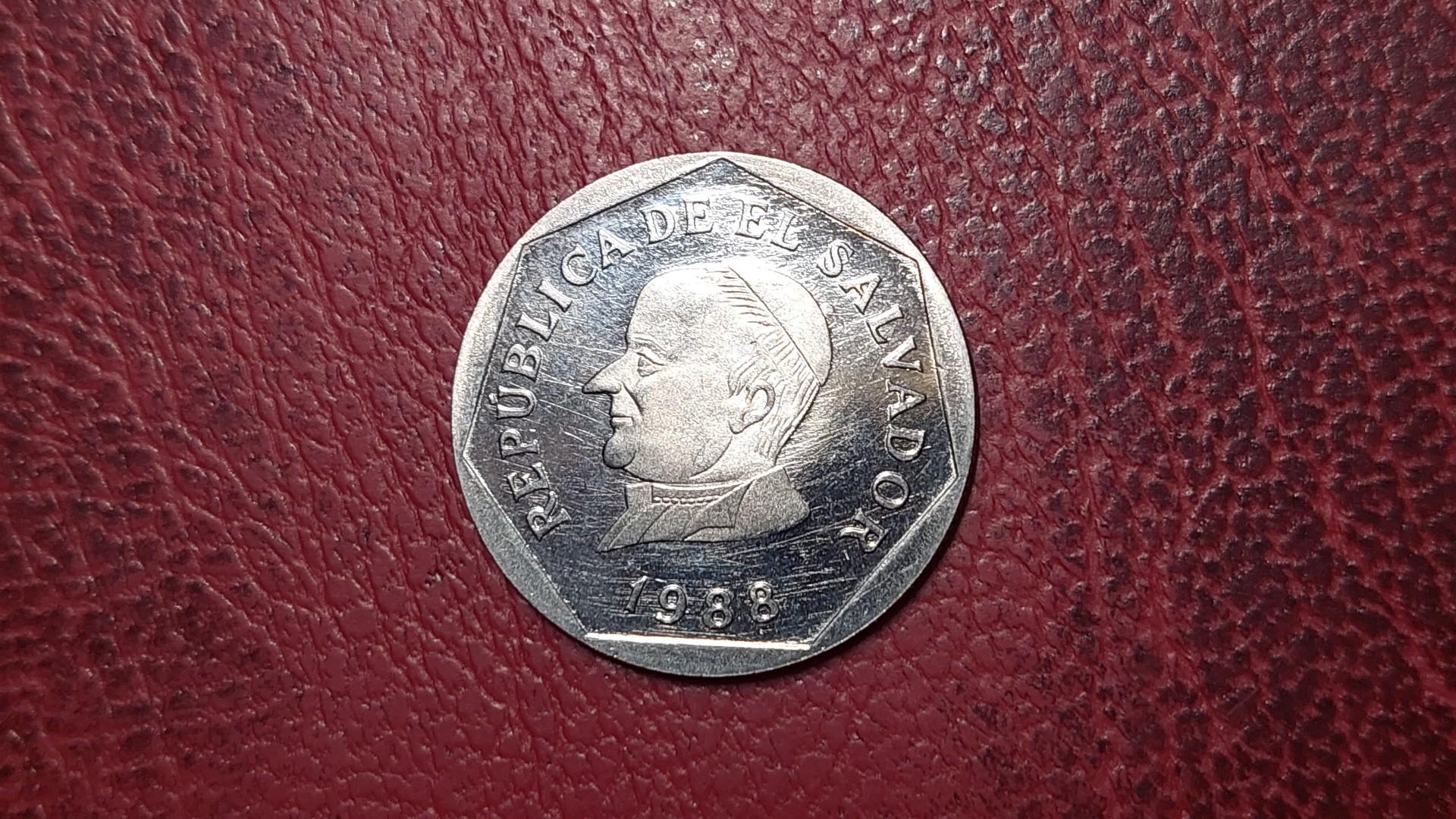 Salvadoras 25 sentavai, 1988 KM# 157
