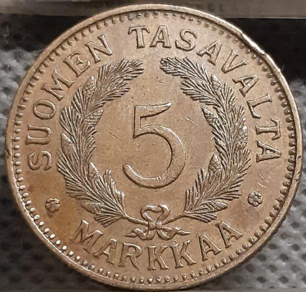 Suomija 5 Markės 1941 KM#31 (1977)