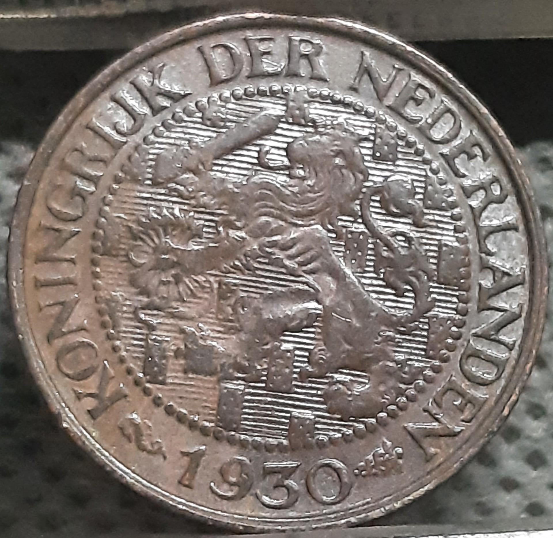 Nyderlandai 1 Centas 1930 KM#152 Bronza (2008)