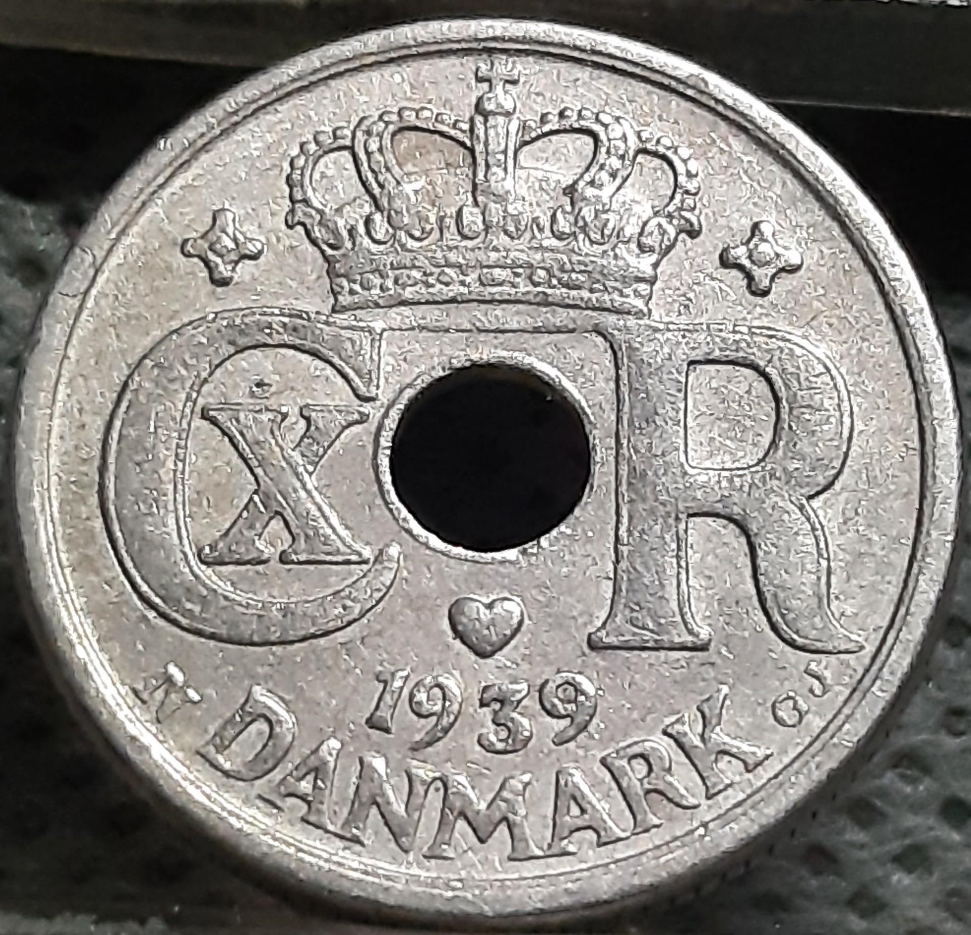 Danija 10 Erių 1939 KM#822 (2032)