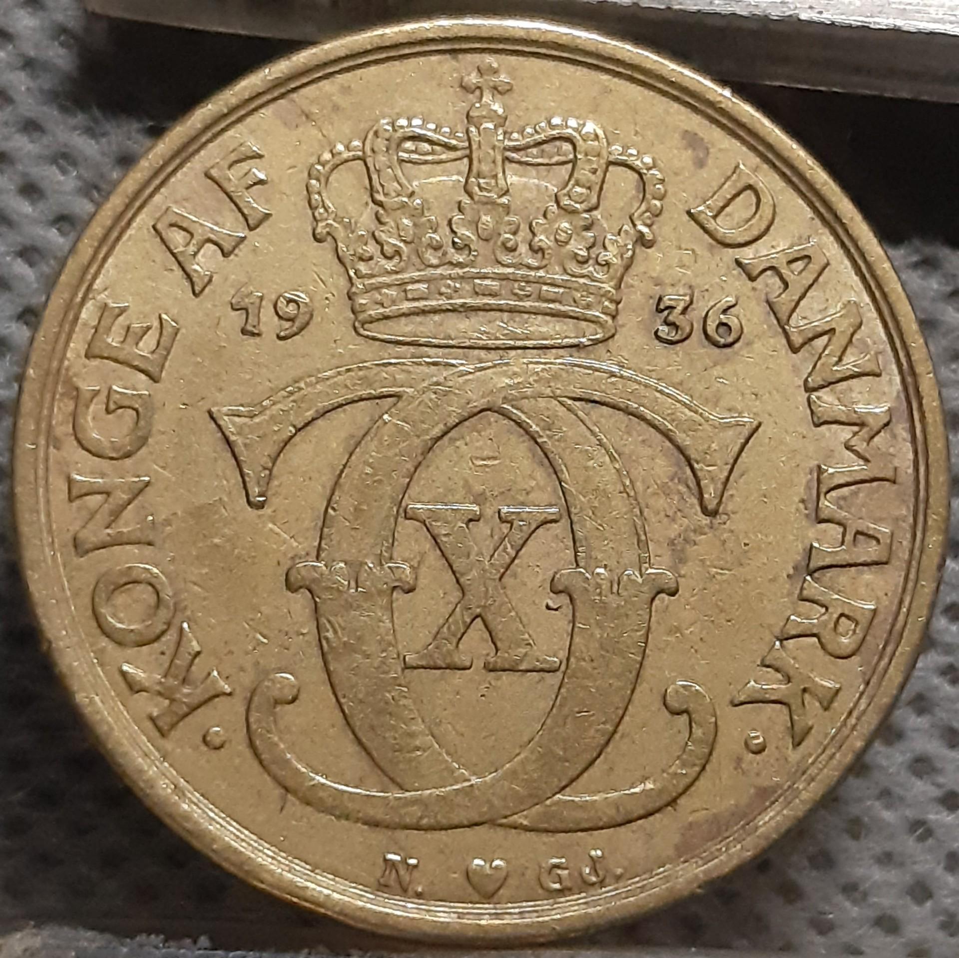 Danija 1 Krona 1936 KM#824 (2042)