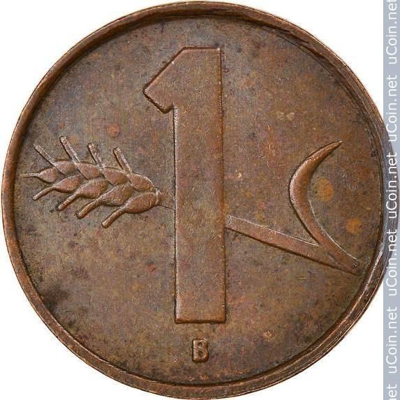 1 rapenas Šveicarija, 1952m.