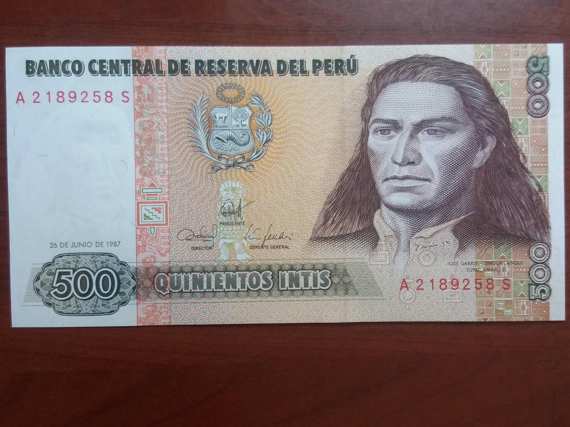 500 Intis Peru 1987