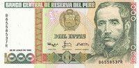 1000 intis Peru, 1988m.