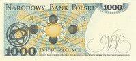 1000 zlotų Lenkija, 1982m.