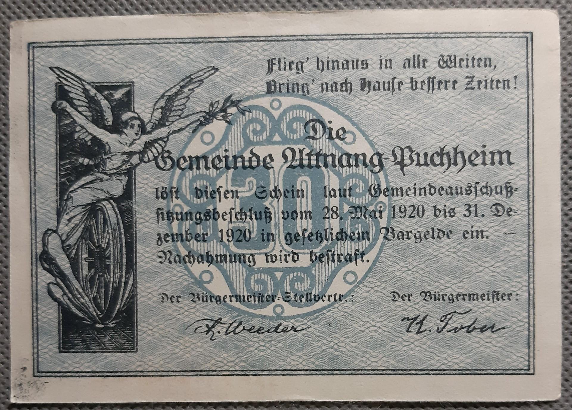 Austrija - Attnang-Puchheim 30 Helerių 1920 (2081)