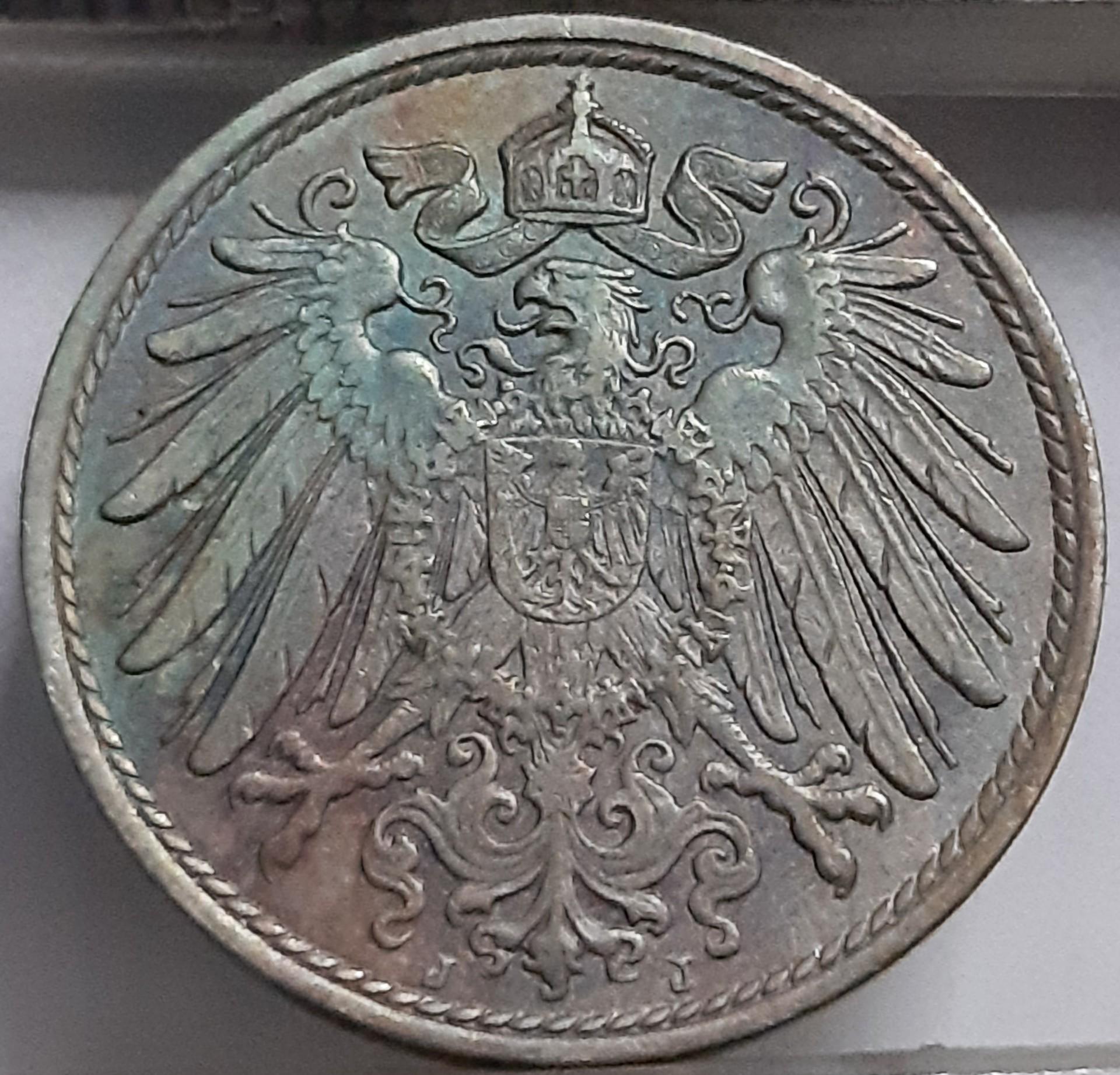 Vokietija 10 Pfenigų 1914 J KM#12 (2127)