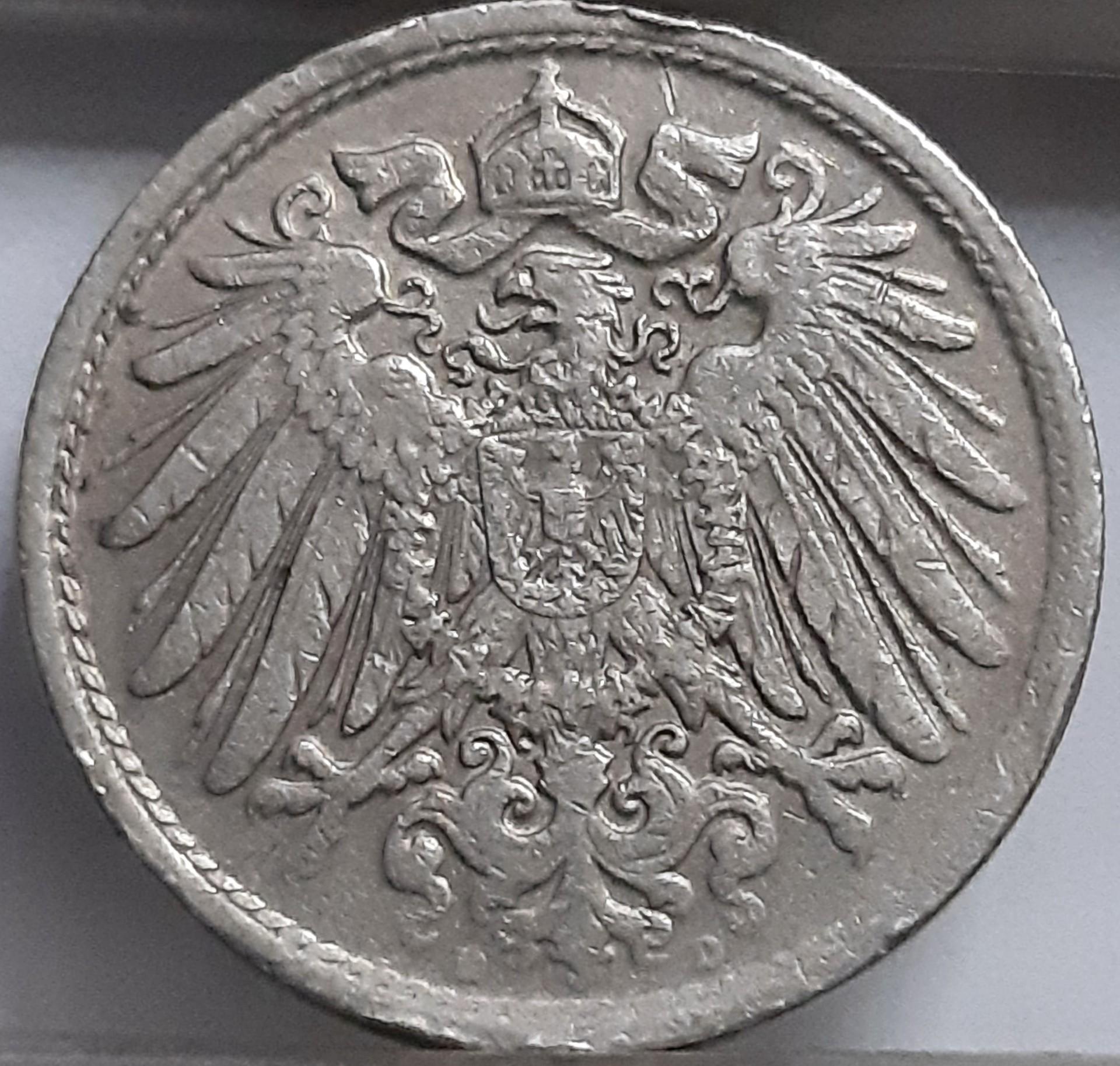 Vokietija 10 Pfenigų 1916 D KM#12 (2128)