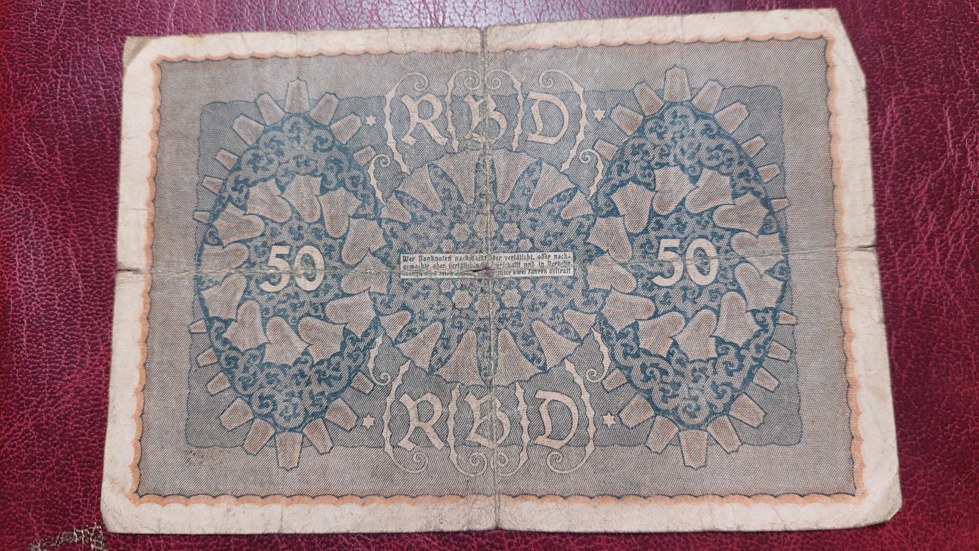 50 Mark 1919.06.24 Vokietija P-66a.1
