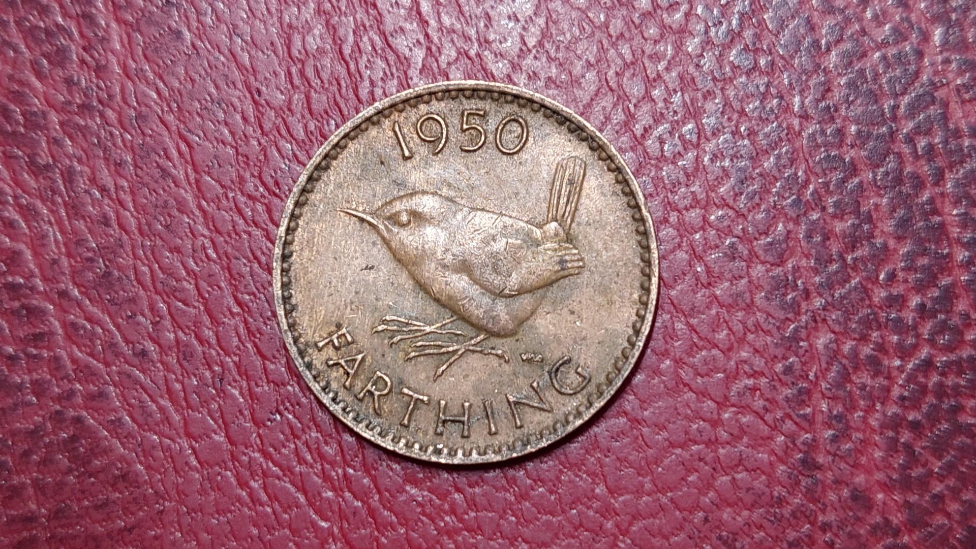 Jungtinė Karalystė 1 fartingas, 1950 KM# 867