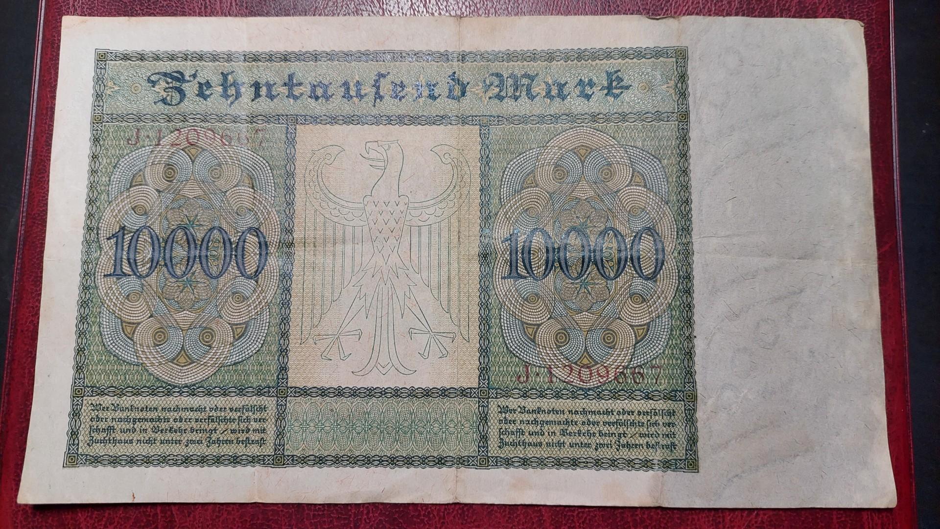 10,000 Mark 1922.01.19 Vokietija P-70