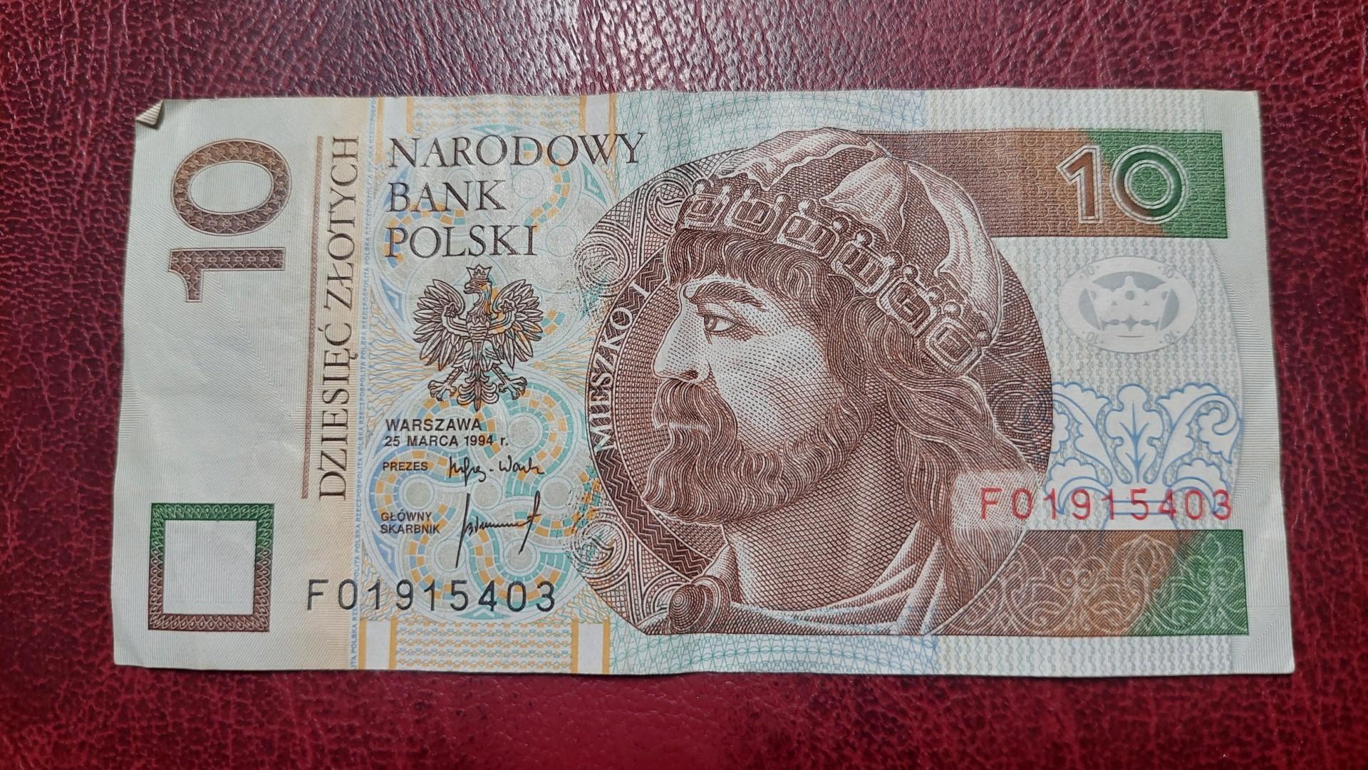 10 Złotych 1994.03.25 Lenkija P-173a.2