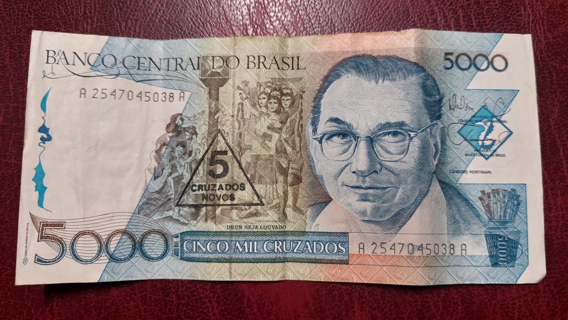5 Cruzados Novos 1989 Brazilija P-217a