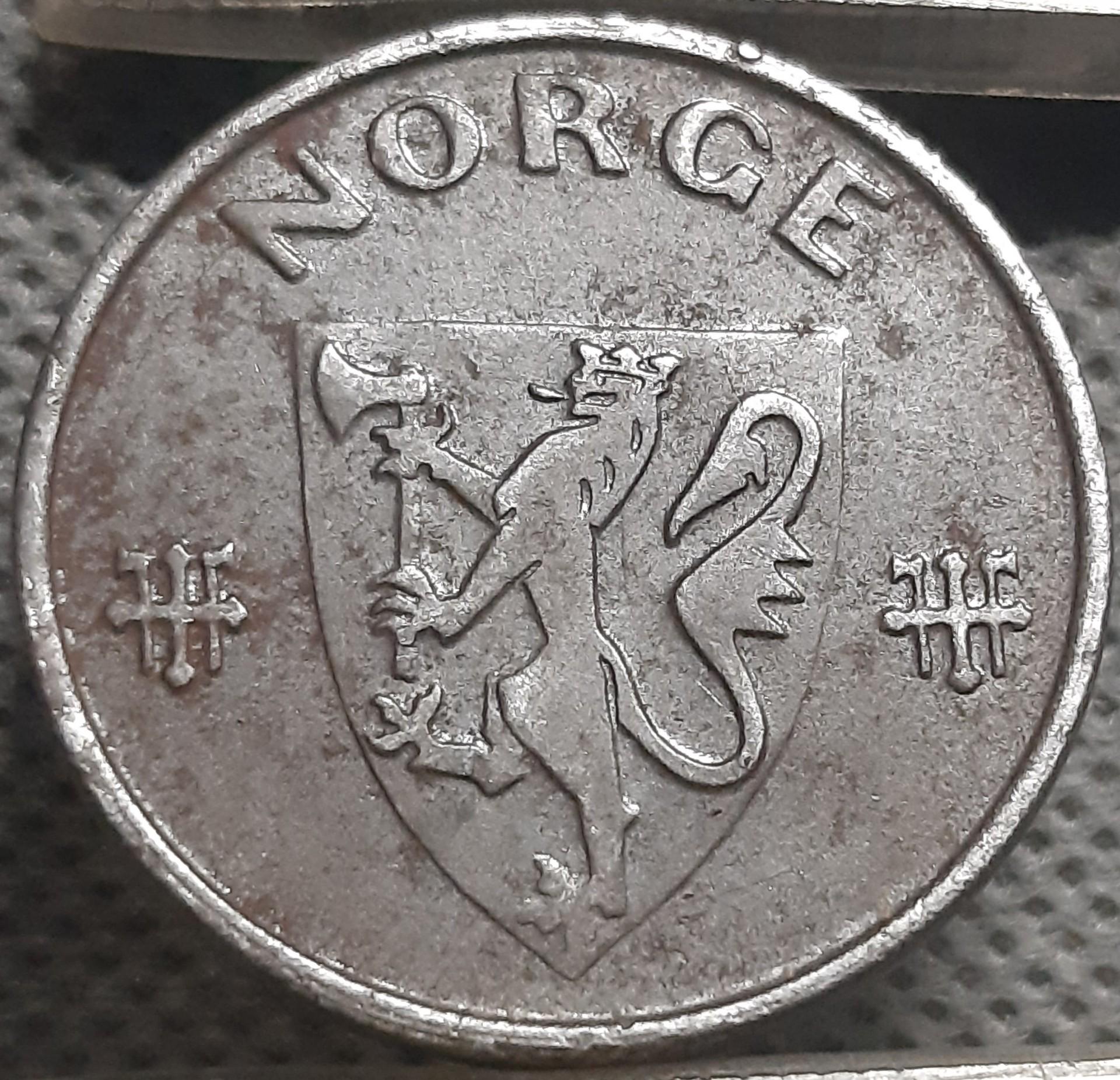 Norvegija 5 Erės 1942 KM#388 Geležis (2217)