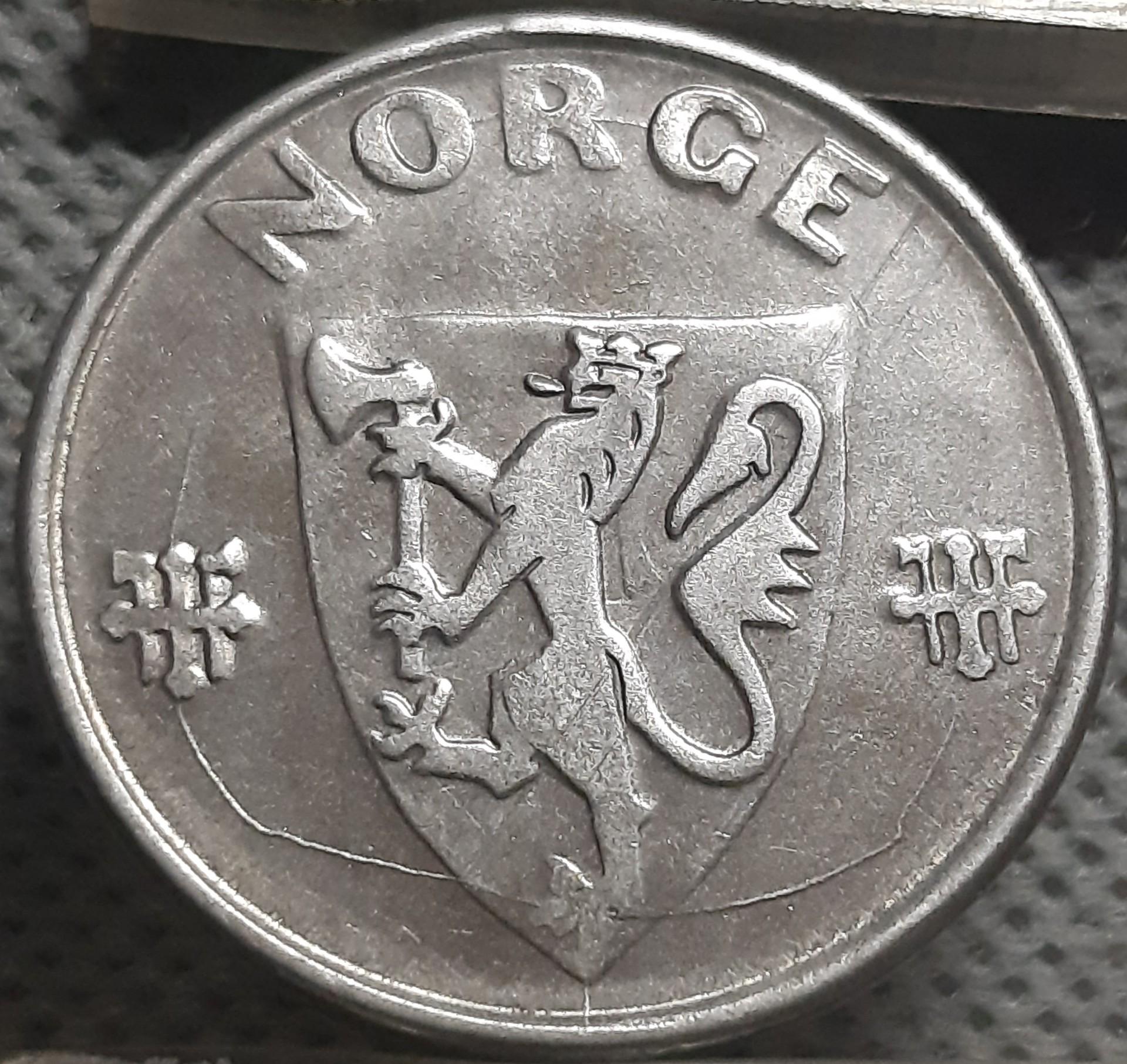 Norvegija 5 Erės 1942 KM#388 Geležis (2216)