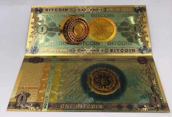 Bitcoino banknotas "Auksinis" (suvenyrinis)