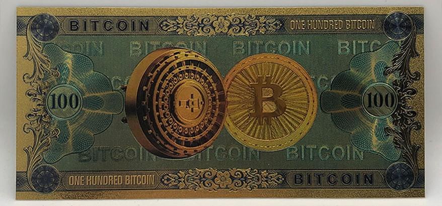 Bitcoino banknotas "Auksinis" (suvenyrinis)