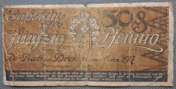 Vokietija 50 Pfenigų 1917 N#210418 (2225)  