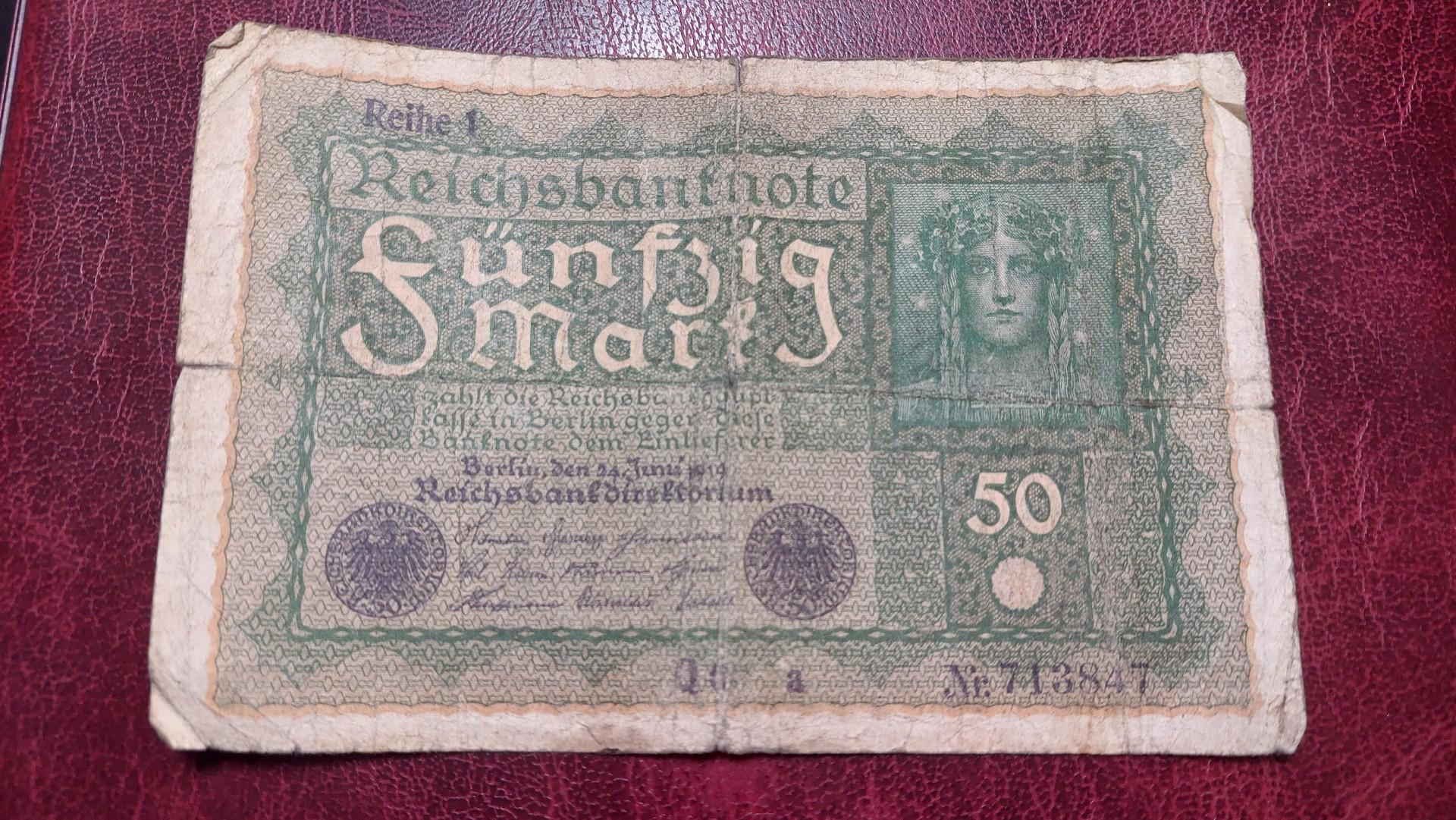 50 Mark 1919.06.24 Vokietija P-66a.1