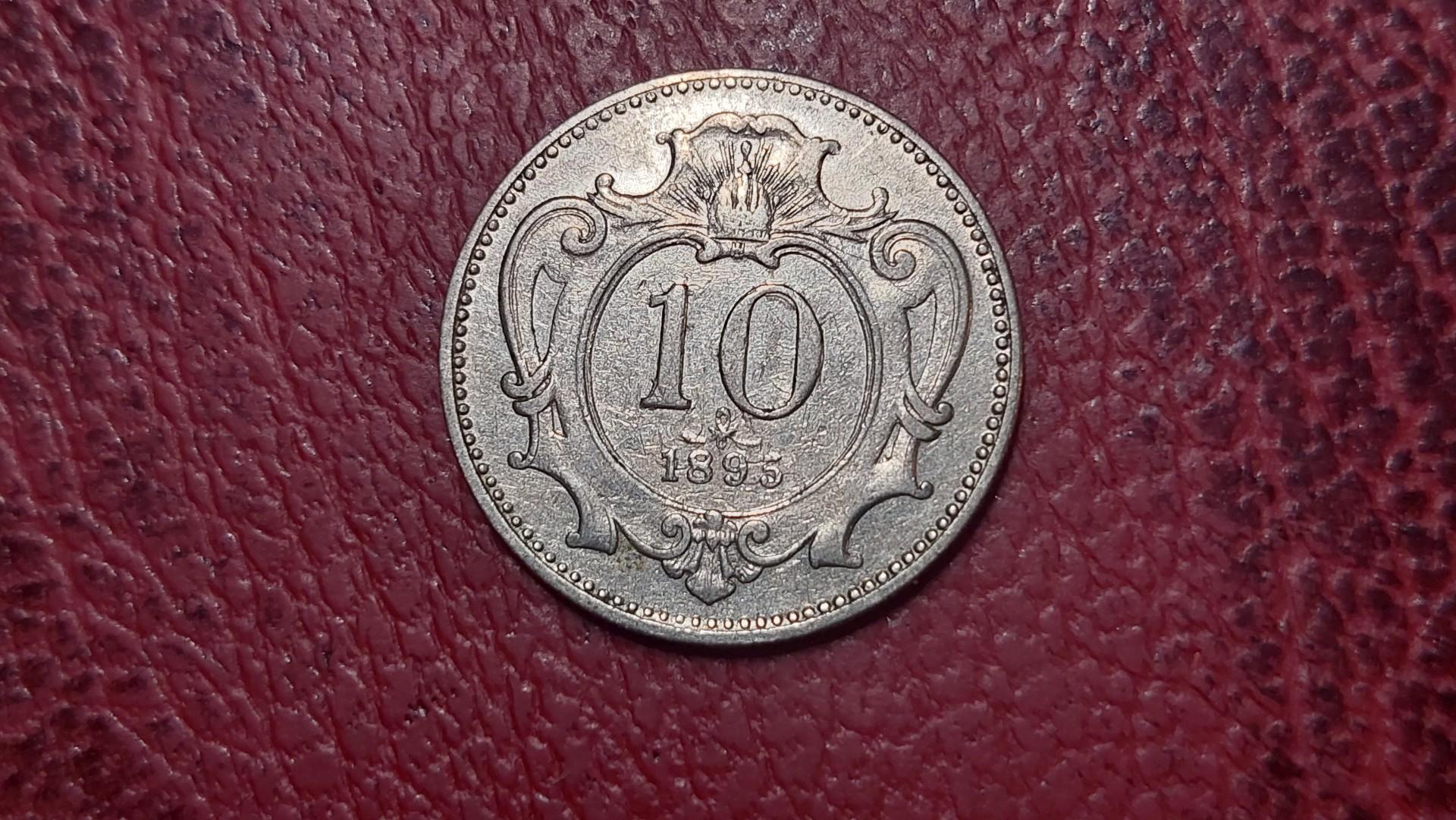 Austrija 10 helerių, 1895 KM# 2802