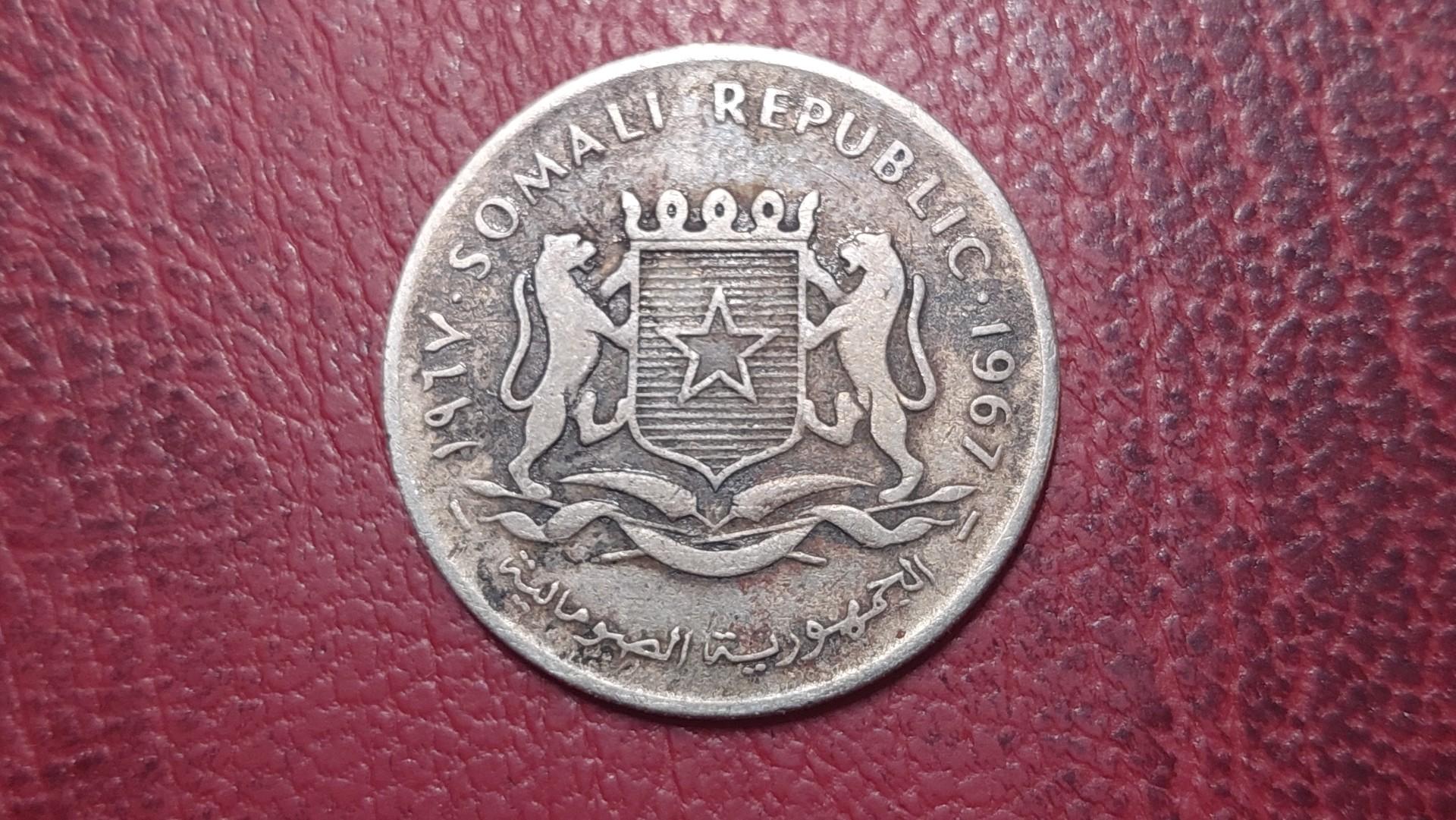 Somalis 1 šilingas, 1967 KM# 9